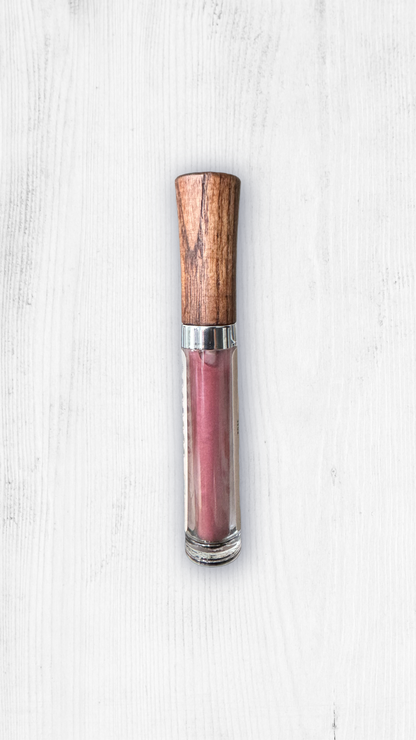 Lip Gloss (Gradual Plumping – Rose) with Vegan Collagen, Blackberry Seed Oil & Wakame